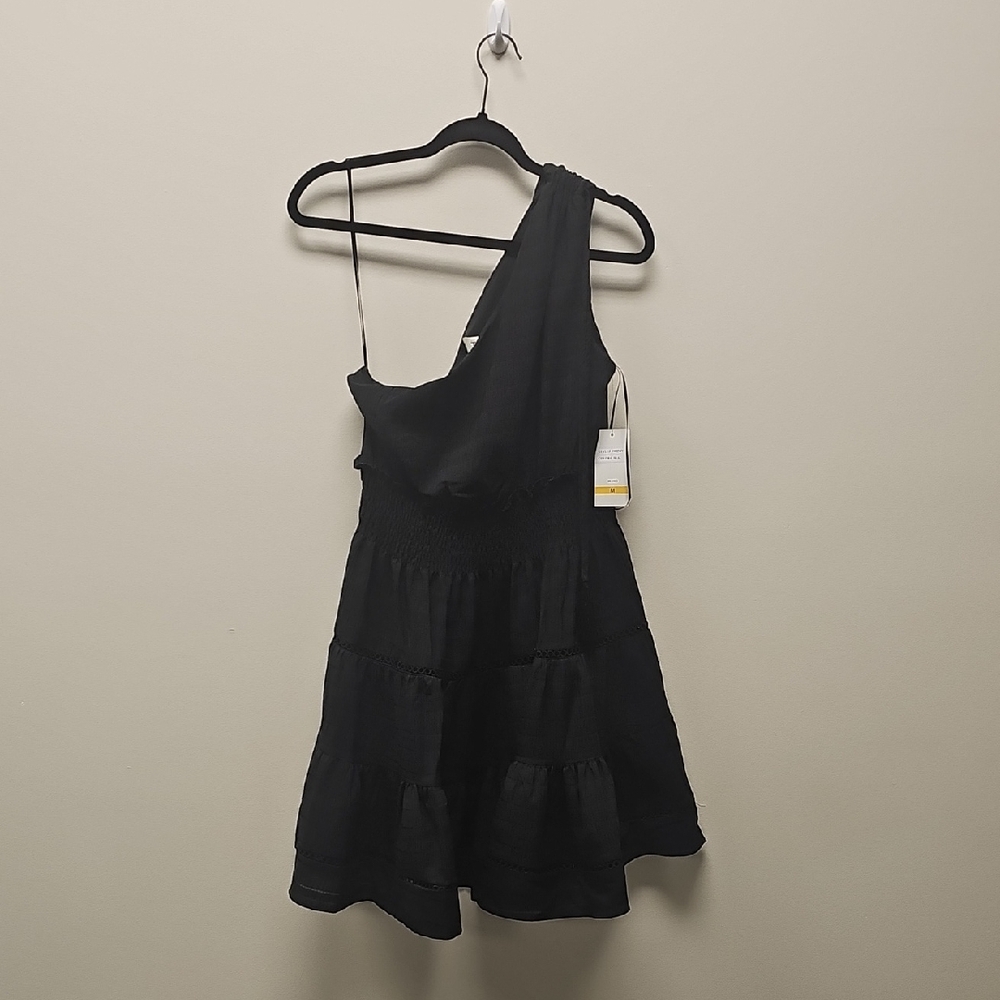 Taylor One Shoulder Black Dress